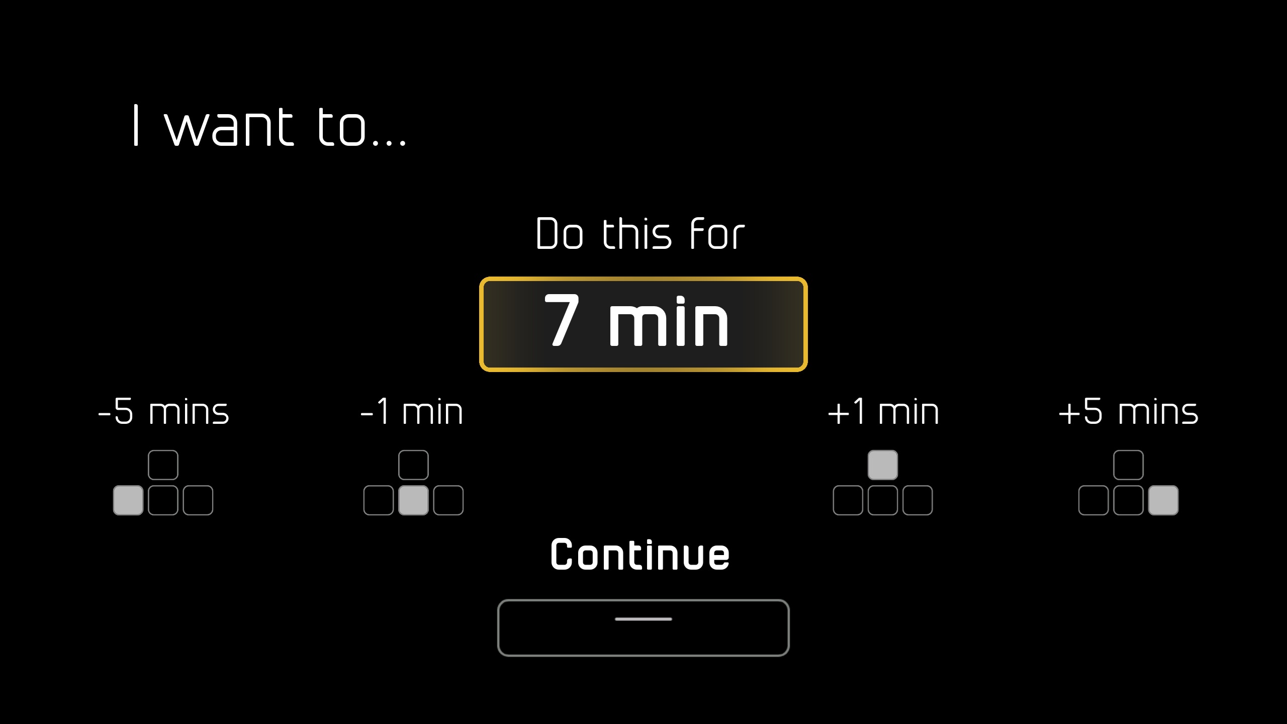 EYI time options menu screenshot